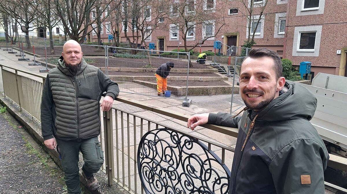 Grünbepflanzung in der Böttchergasse. © Stadt Gera