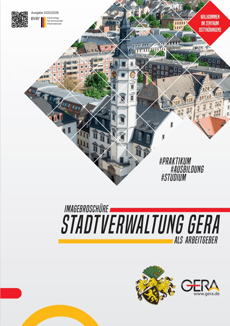 Imagebroschüre für die Stadtverwaltung Gera. © Stadt Gera