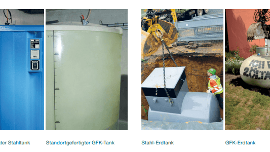 Verschiedene Arten von Öltanks. © @https://www.zukunftsheizen.de/tank/sichere-heizoellagerung/